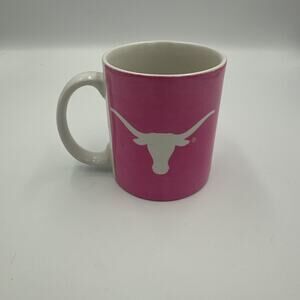 Vintage University Of Texas Longhorns Coffee Mug Cup Pink